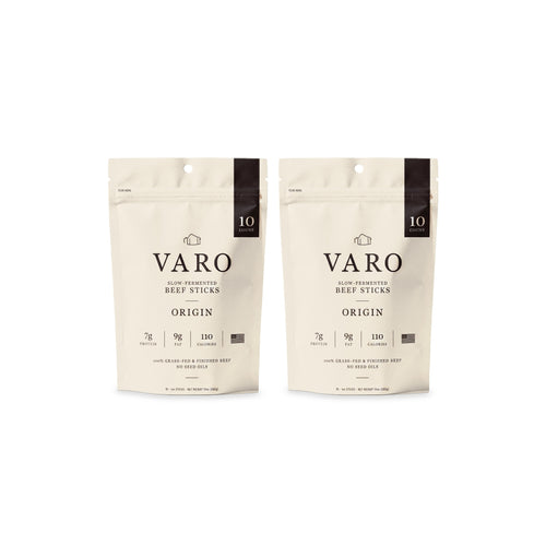 2 bags of VARO ORIGIN beef sticks, 1-Month Autoship